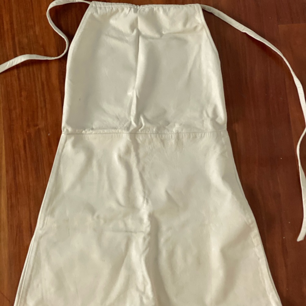 FRIEND OF Mine white leather mini dress